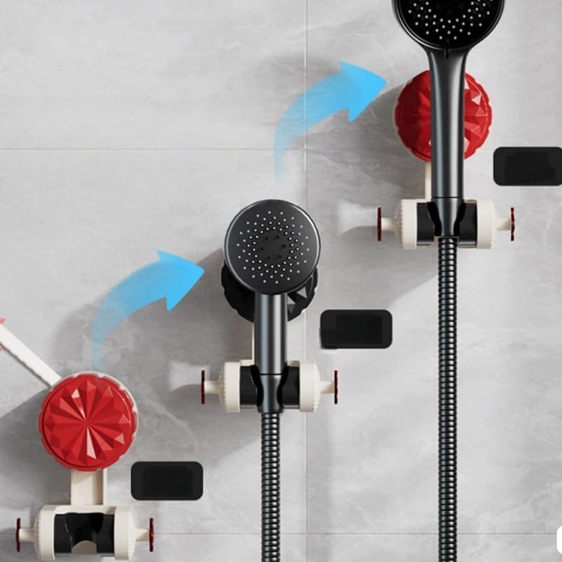 Shower Bracket with Vacuum Suction Cups for No Drilling Bathroom Faucet Fixation Base with Strong Adhesive Hooks
