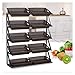 JLXJYS Supermarket Snack Fruit Vegetable Display Shelf Stand, Floor-Standing Retail Kitchen Basket Shelf with 10 Brown Baskets, for Department Convenience Stores