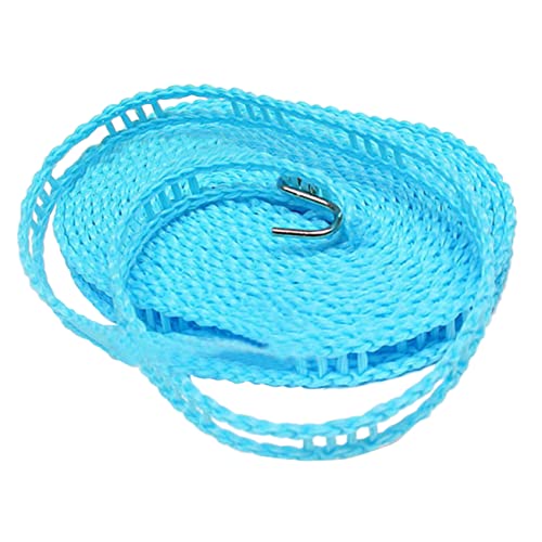 OUNONA Adjustable Windproof Nylon Clothes Drying Rope Slide Clothesline for Outdoor Indoor Use for Camping Travel Laundry and Home Random Color Random Color