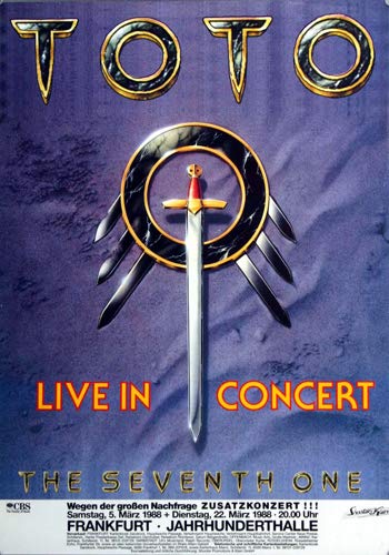 Amazon.co.jp: Toto - 7番目のワン 1988 - ポスター、コンサート