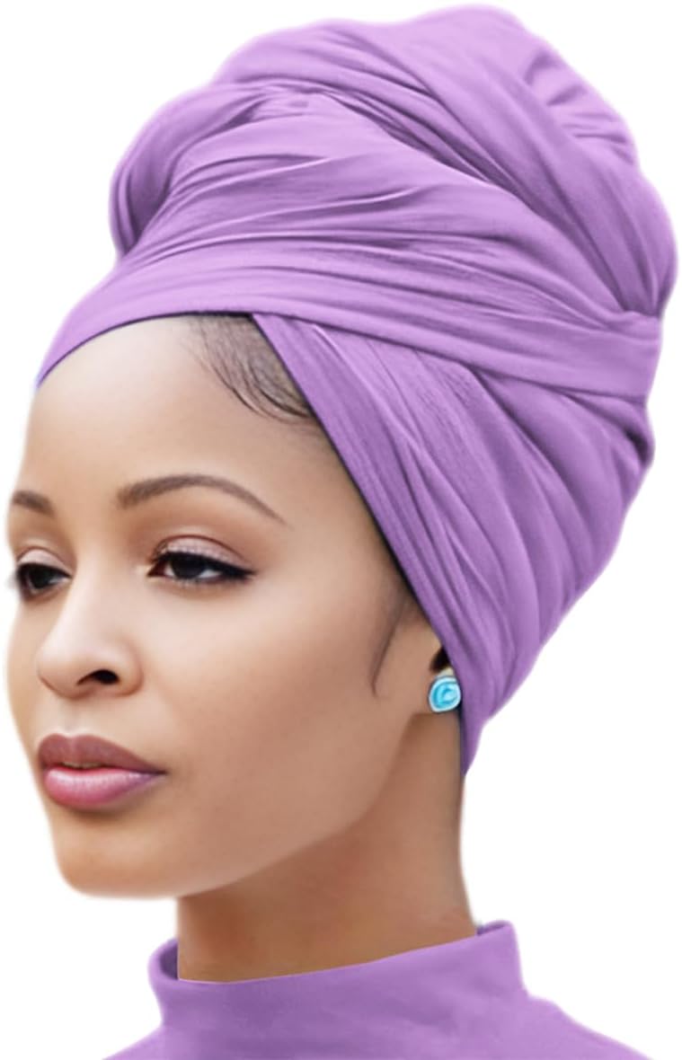 Head Wraps for Black Women Stretch Headwraps Large Hair Wraps Hijab Scarves for Mus...