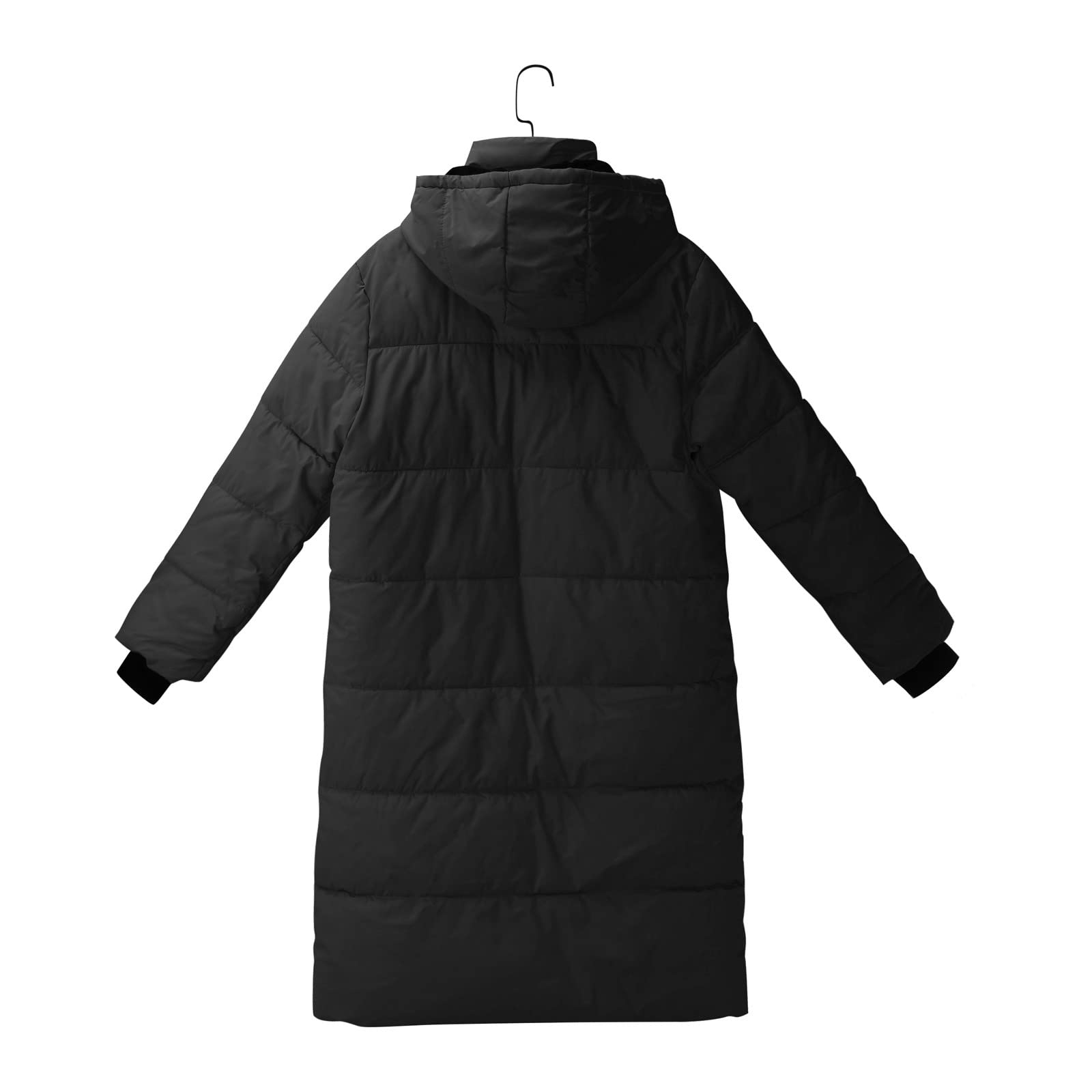 Generico Cappotto Donna Imbottito Inverno Spessore Taglie Forti Sopra Ginocchio Slim Lungo Piumino Capospalla Giacca