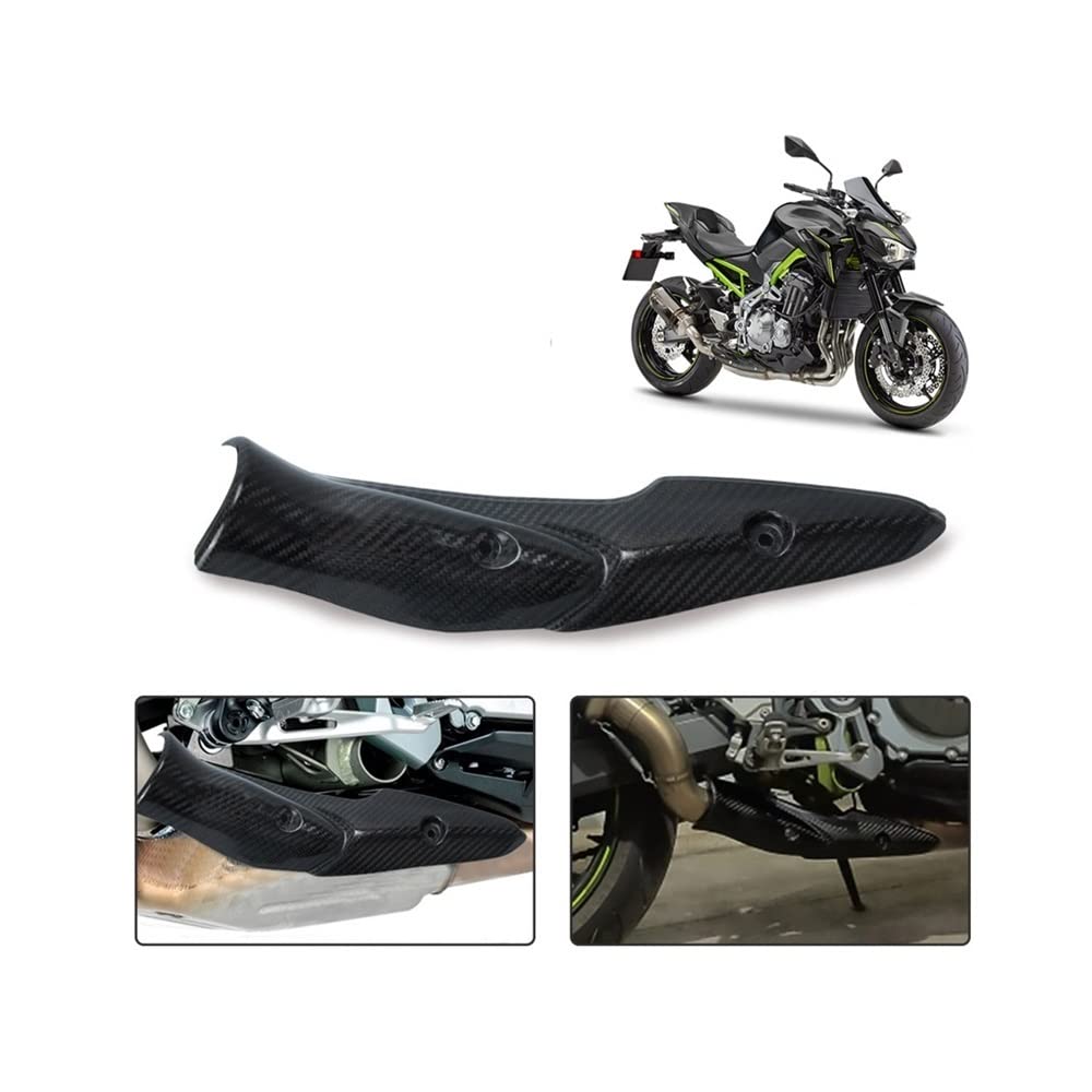 Scudo Termico In Fibra Di Carbonio Per Moto Kawasaki Z900 2017-2019 - Protezione Tubo Di Scarico - Foto 6