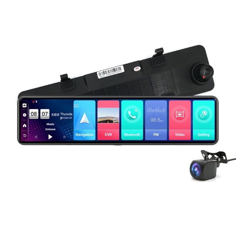 Image of Android Dash Camera -Full HD Front and Rear Cameras | WiFi | GPS | BT | 4GB Ram / 32 GB ROM| Emergency Recording, Night Vision, Back Parking Assistance | 256 GB SdCard Support Dashboard Cam