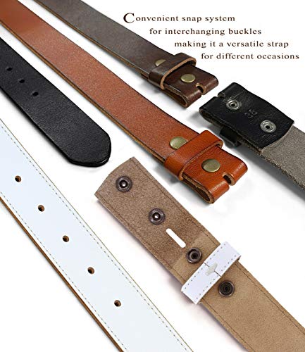 Unique Buckle Antique Engraved 100% Genuine one-piece Full Grain Leather Casual Jean Belt 1-1/2"(38mm) Wide4