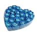 Simplifestyle 24 Pcs Scented Bath Soap Rose Petal in Heart Box Blue
