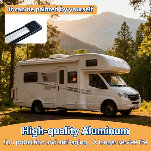 Image of 6 Pack Aluminum RV Bumper end Cap for RV Camper Trailer Vinyl Trim Molding 1 inch with Screws (Black)