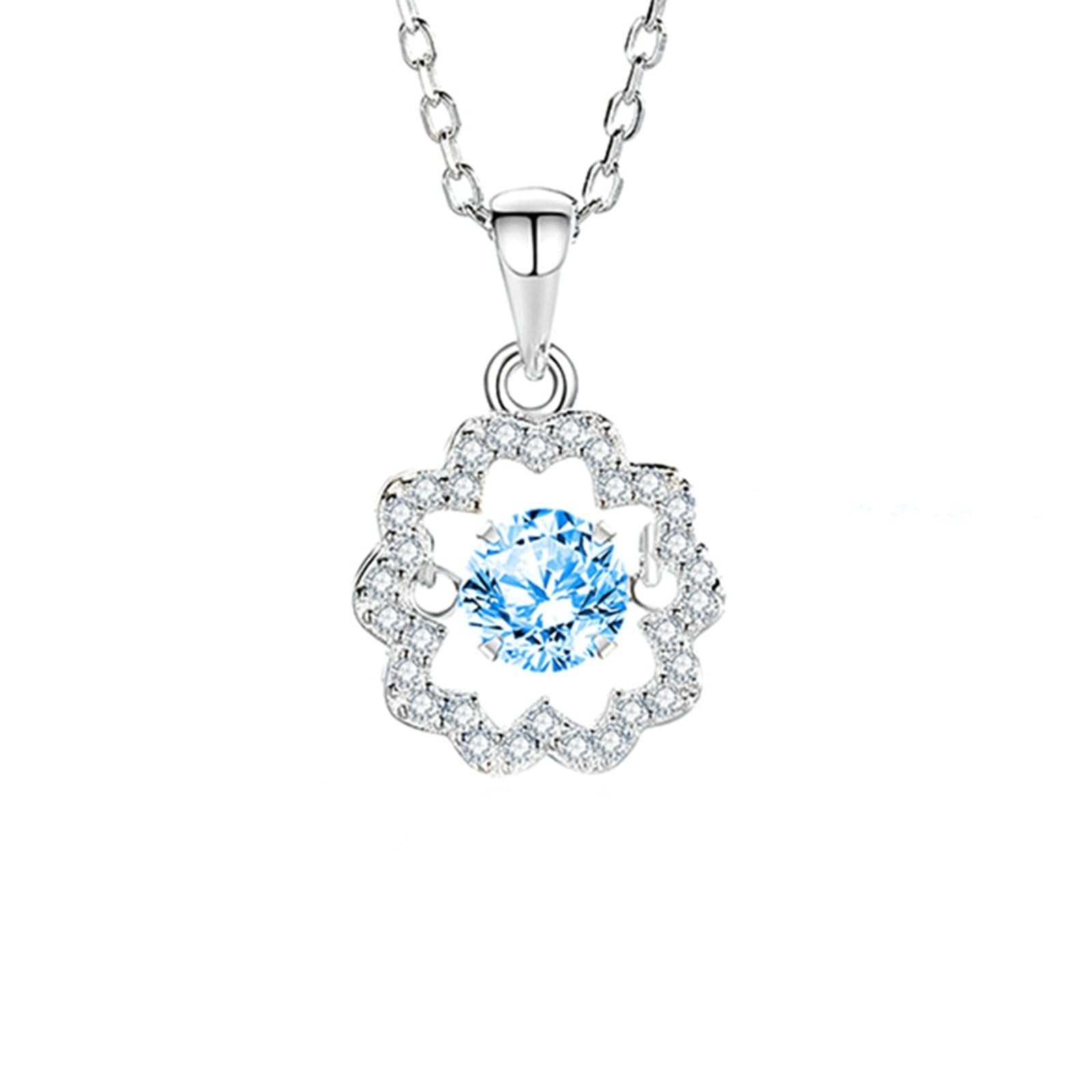 Collar de girasol para mujer en oro de 9 quilates, 14 quilates, 18 quilates, platino, collar de moissanita de girasol con ajuste flotante para cumpleaños