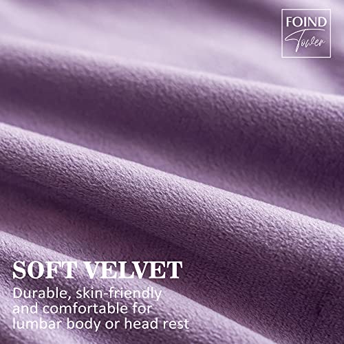 Foindtower Pack Of 2 Decorative Handmade 3D Flower Pillow Covers Sunflower Lumbar Throw Pillow Floral Velvet Accent Pillow Case With Hidden Zipper For Bed Couch Sofa Chair Home Decor 12X20 Inch Purple #TOP2