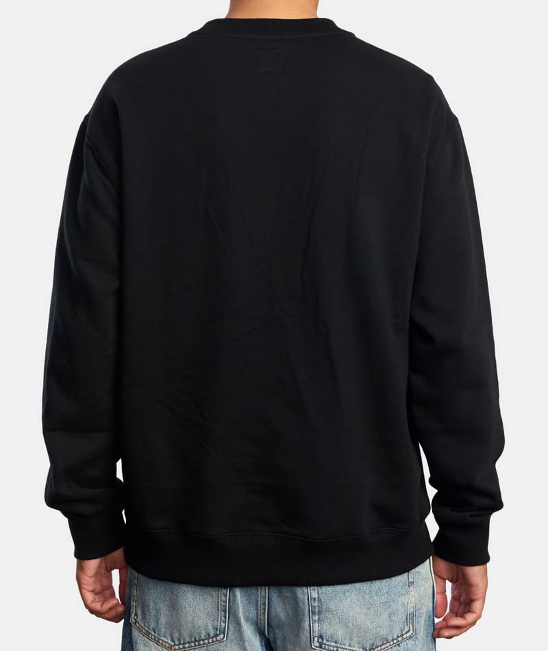 RVCA Mens Relaxed Fit Crewneck - Day Shift Fleece (RVCA Black, XX-Large)3