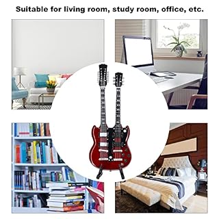 Modèle de guitare, modèle d’instrument de musique de mini guitare électrique élégante de guitare miniature en bois de 7… - Les Beatles, Paul McCartney, John Lennon, RIngo Starr, George Harrison Modèle de guitare, modèle d'instrument de musique de mini guitare électrique élégante de guitare miniature en bois de 7… – Image 2