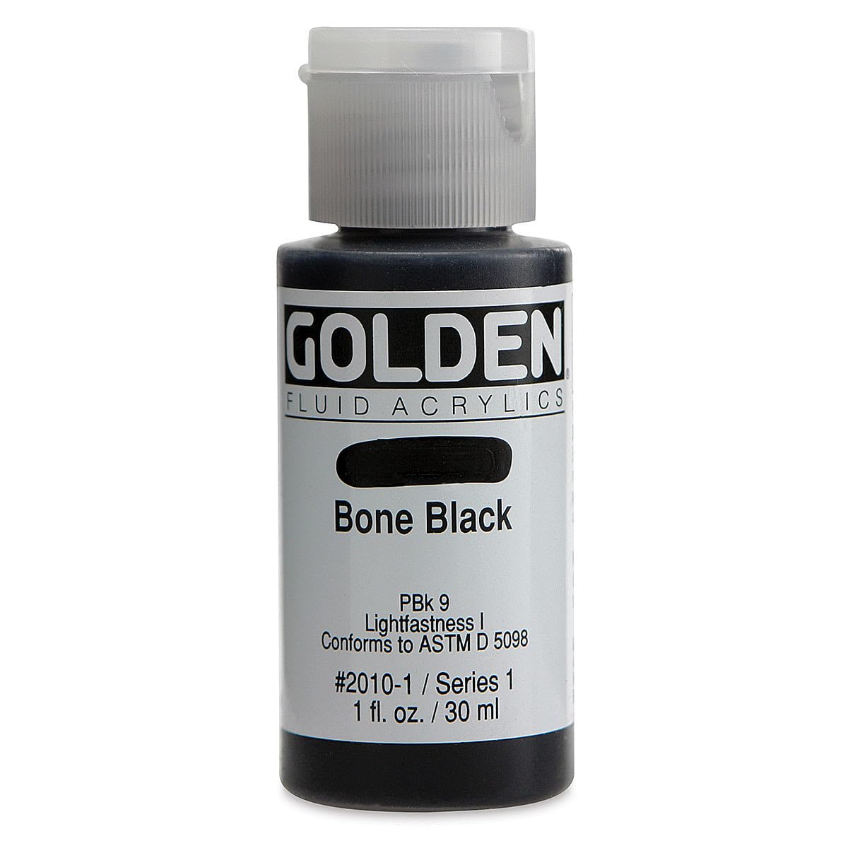 Golden Multicolour Pro-Art Bone Black- Fluid Acrylic, Acrylic,