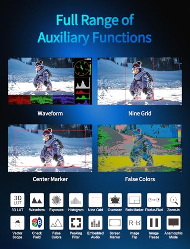 Image of FEELWORLD P6XL 6 inch Built-in Battery Touchscreen Camera Monitor -1200nit, Sunlight-Visible 4KHDMI 3D LUT, Professional Waveform /False Color,Ultra-Light Aluminium Field Monitor for DSLR /Mirrorless