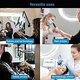 Daylight Aura On Arm™ Ring Lamp – 4,500 Lux at 30cm, 90+ CRI, 6,000K Daylight LEDs, Extendable 145cm Arm, Continuous Dimmer, Wall/Table Mountable, Pivoting Head – Black - Image 7