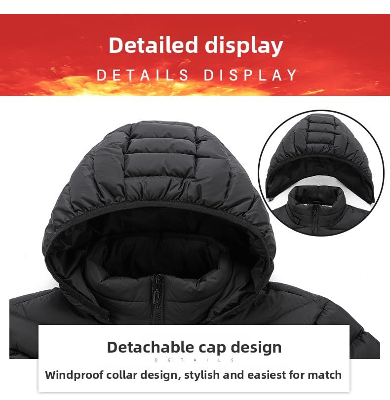 Heated Hoodie for Men Women Heated Jacket with 3 Heating Levels Multiple Heating Zones Lightweight Zip Coat Outdoor2