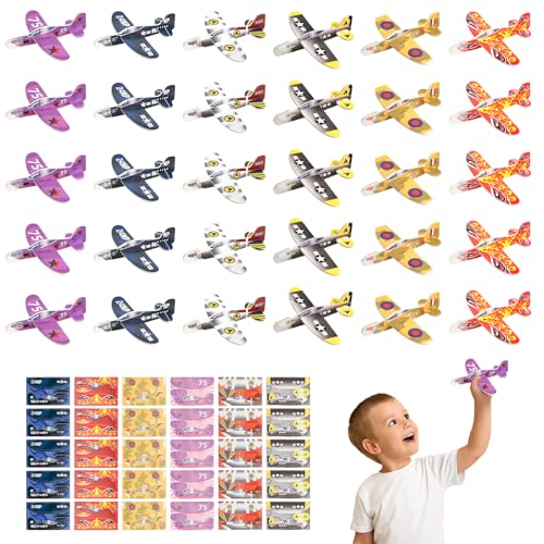 VOSSOT 30 PCS Aviones Planeadores para Niños Aviones de Poliespan Avion Juguete Deslizantes Mano Lanzamiento Glider Avione Poliestireno Aleatorio para Niños de5 6 7 8 9 Años, Juego Aire Libre Jardín VOSSOT 30 PCS Aviones Planeadores para Niños Aviones de Poliespan Avion Juguete Deslizantes Mano Lanzamiento Glider Avione Poliestireno Aleatorio para Niños de5 6 7 8 9 Años, Juego Aire Libre Jardín