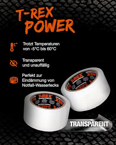 T-Rex – Waterproof Transparentes Klebeband 50mm x 1,5m – Selbstklebendes Reparaturband für Pools, Outdoor, Risse & Lecke – Pool flicken Unterwasser – UV- & hitzeresistent – Flexibel & extrem stark