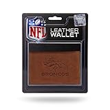 Rico Industries NFL Denver Broncos Leather Trifold Wallet with Man Made Interior