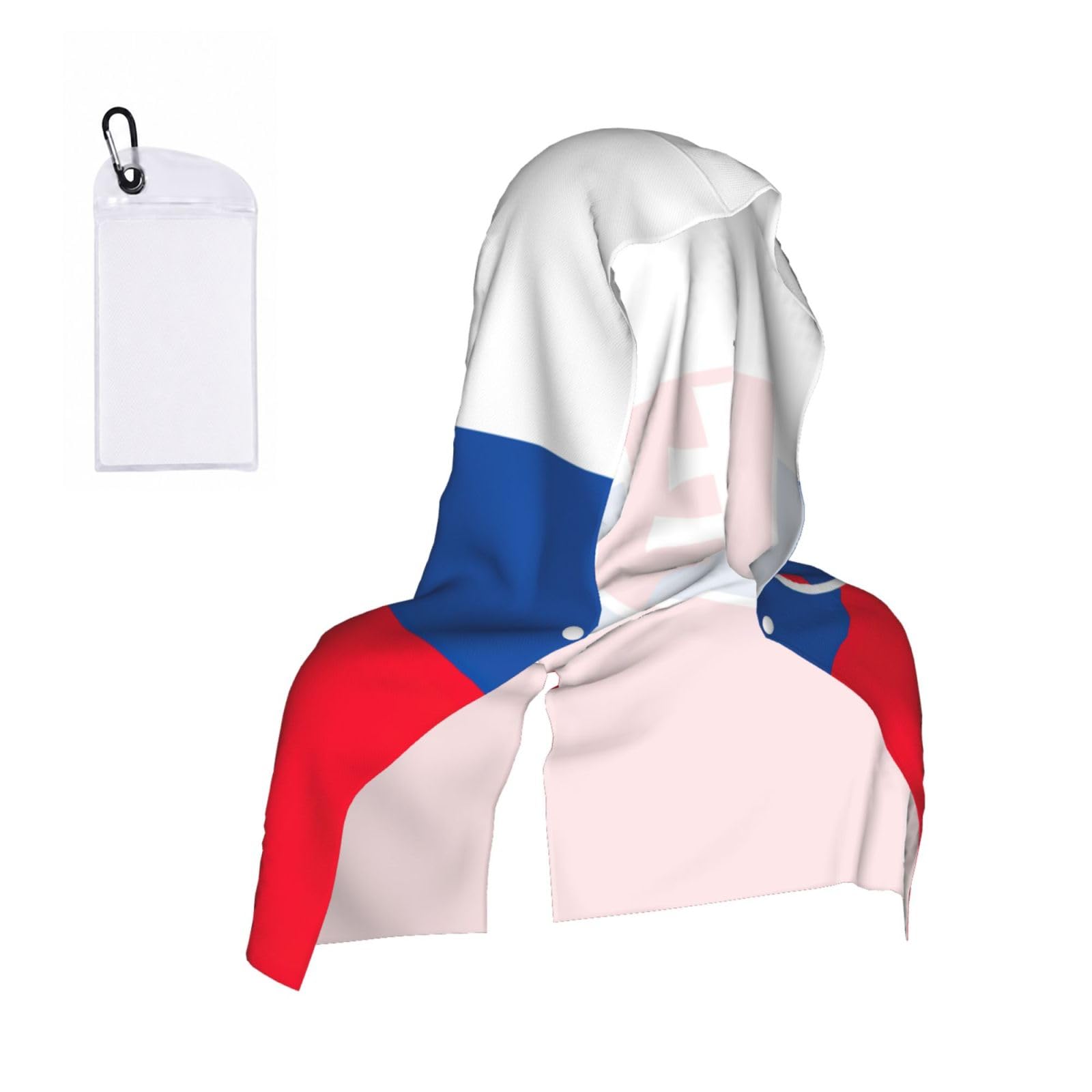 DUWAA Flag Of Slovakia Print Cooling Hooded Sports Towel, 30×60cm Quick Drying Summer Cool Head Wrap For Neck And Face