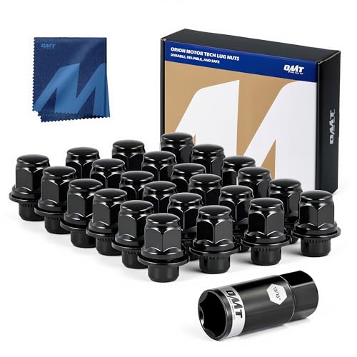 Orion Motor Tech M12x1.5 Lug Nuts 12x1.5mm Mag Wheel Lug Nuts Compatible with Toyota Camry RAV4 Highlander Corolla Tacoma 4Runner Prius Sienna Set of 24