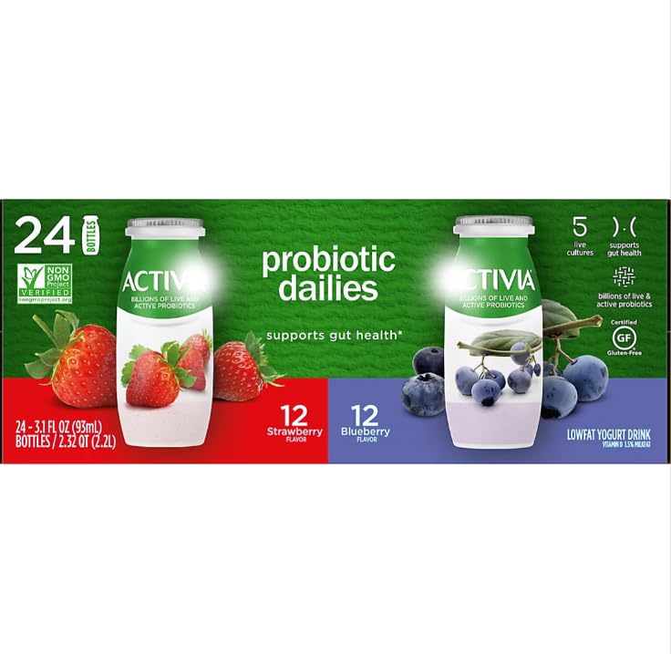 Dailies Yogurt Drink Variety Pack - Açai Berry and Strawberry - 3.1 fl. oz., 24 ct.
