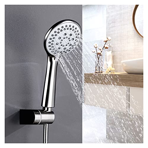 Pomme de douche à main 5 fonctions avec flexible inox