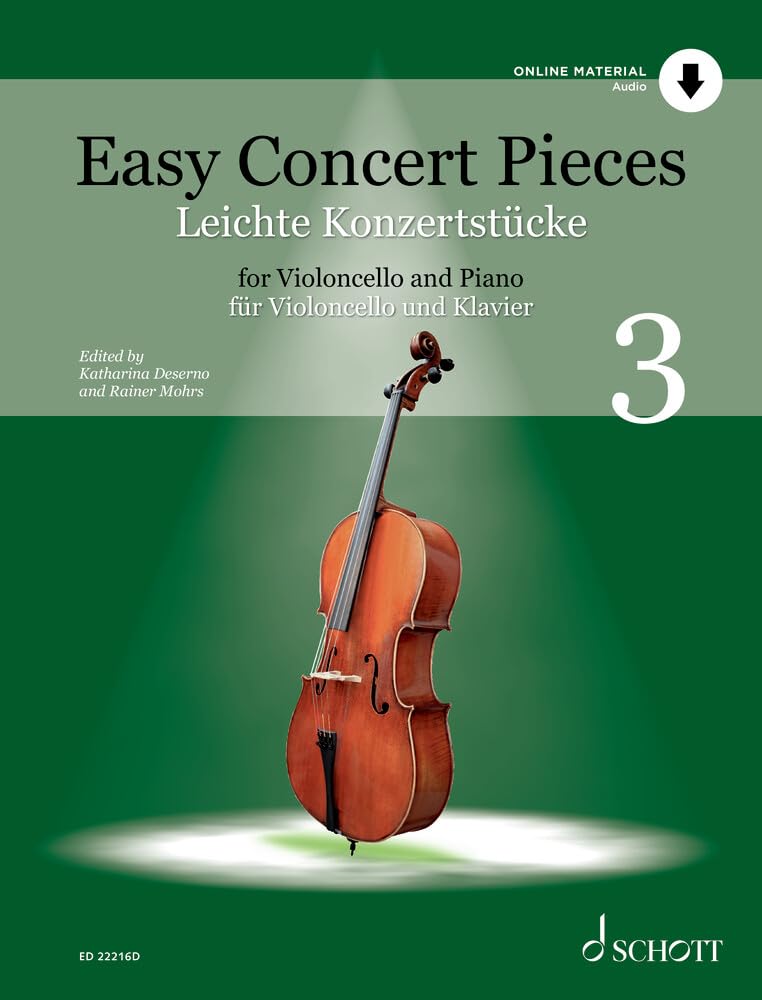 Easy Concert Pieces: Vol. 3. cello and piano.