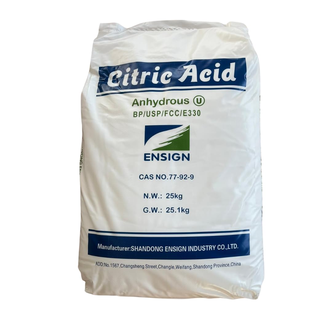 Acido citrico anidro 25 kg - Detergente multiuso Anticalcare, Brillantante, Ammorbidente vestiario, Disicrostante lavatrice