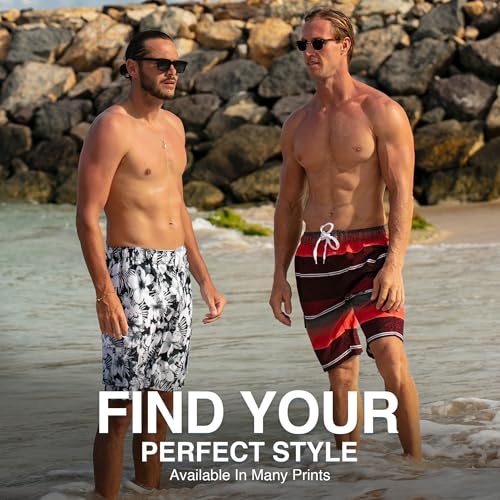 Image of Kanu Surf Men's Big Viper Extended Size Stripe Swim Trunk