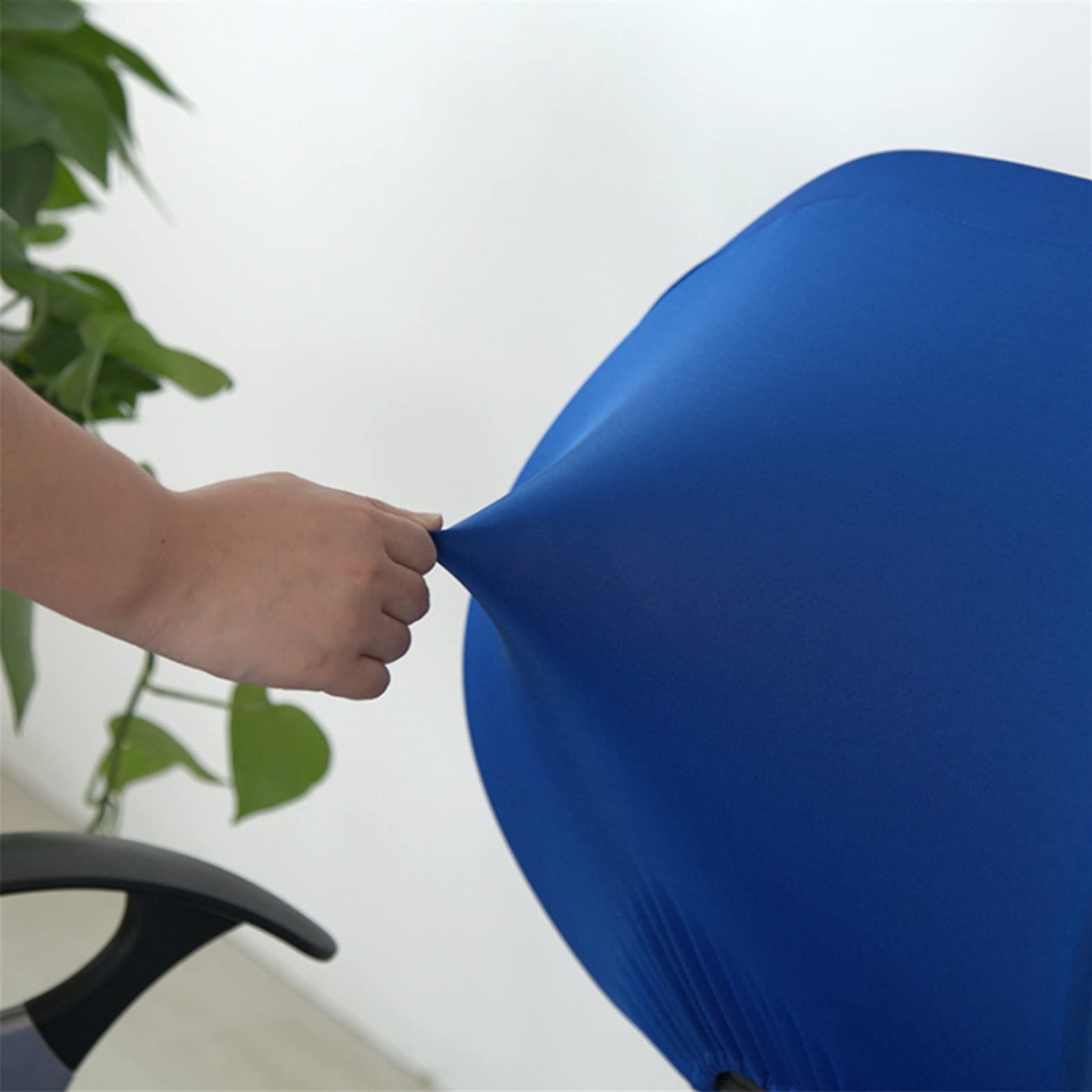 Oficina Computadora Silla de Juego Cubierta Tamaño Universal Estiramiento Elástico Spandex Silla Cubiertas Fundas Fundas sillas (Color : Sky Blue, Specification : No armrest Cover)
