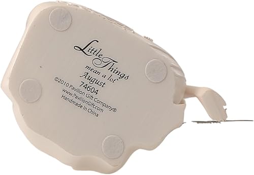 Miniatura 10 de Pavilion Gift Company Little Things Mean A Lot - Figura mensual de ángel de agosto, 3-12 pulgadas, incluye piedras preciosas en mariposa, plata