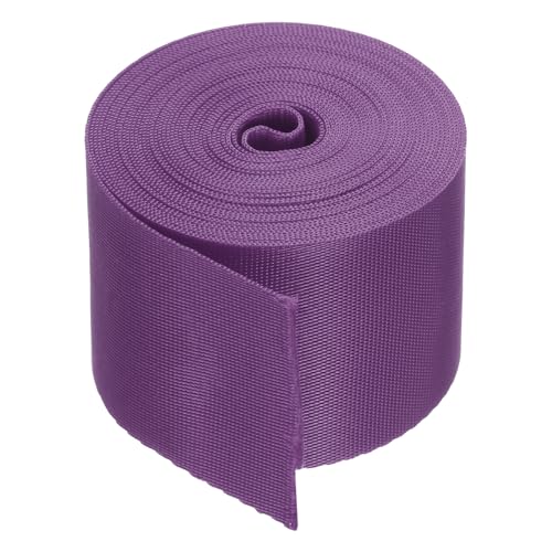 MECCANIXITY Flat Nylon Webbing Strap 2 Inch 5 Yards Polypropylene Webbing Hibiscus Purple for Backpack, Luggage-Rack, Outdoor Climbing, DIY Craft