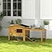 Zefvkip 2 Levels Outdoor Rabbit Hutch with Openable Top, 59