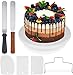 InnoGear Plato Giratorio para Tartas, Soporte Giratorio para Tartas con 2 Cuchillos de Paleta en ángulo, 3 raspadores de Crema para Hacer Tartas, decoración de Tartas