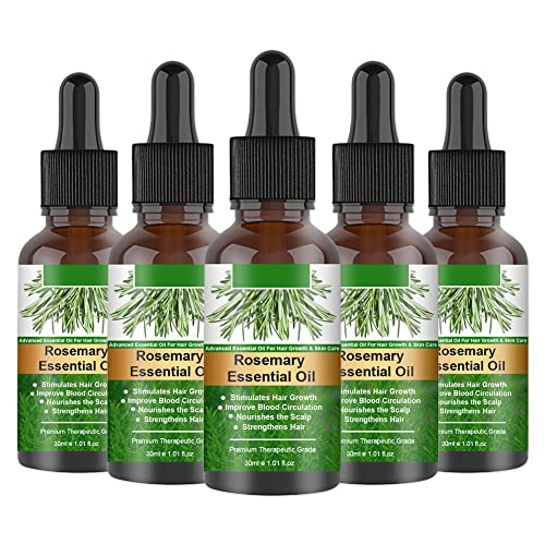Ingzy Rosemary Hair Growth Oil - Hair Growth Serum Prevent Hair Loss - Topical Formula To Help Grow Healthy, Strong Hair for Women& Women,30ml (5Pack) Cover