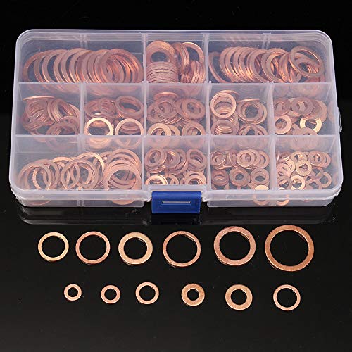 280/200 Pz Guarnizione in Rame Guarnizione Solida Rondella Tappo Coppa Olio Per Barca Crush Anello di Tenuta Piatto Strumento Accessori Hardware Confezione Nuovo-Cina, 280 Pz M5-M20