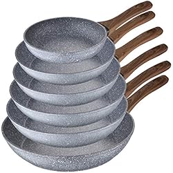 Vita Sartenes San Ignacio Set 6 Sartenes 18/20/22/24/26/28 Daimiel, Aluminio Forjado, Inducción, Multicolor