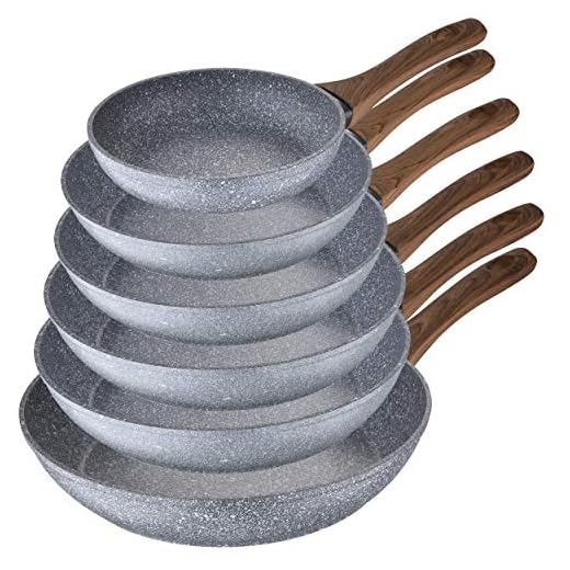 San Ignacio Set 6 Sartenes 18/20/22/24/26/28 Daimiel, Aluminio Forjado, Inducción, Multicolor