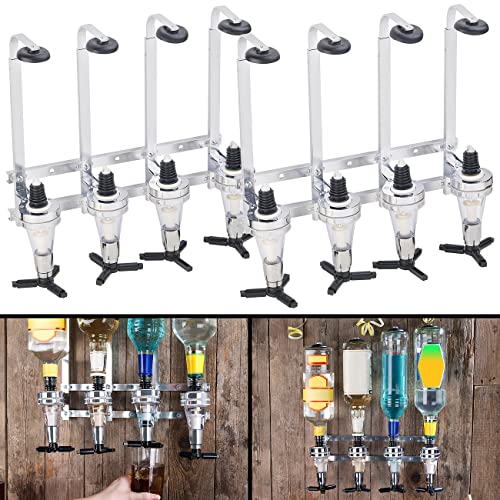 Rosenstein & Söhne Flaschenbutler: 2er-Set Aluminium-Flaschenhalter und...