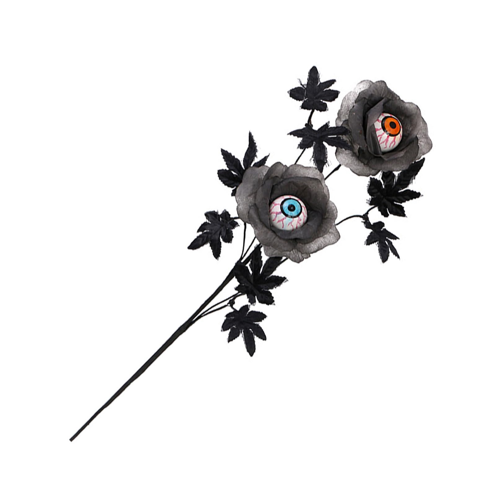 Qusinfc Halloween Artificial Plant with Realistic Eyeballs & Leaves for Vase Arrangements, Table Centerpieces Decor Halloween Plant Arrangements