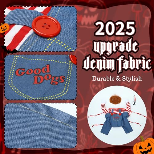 Disfraz de Halloween Chucky para Perros Pequeños XS miniatura 3