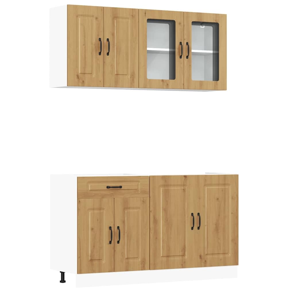 Set di 4 mobili da cucina Kalmar Artisan in rovere