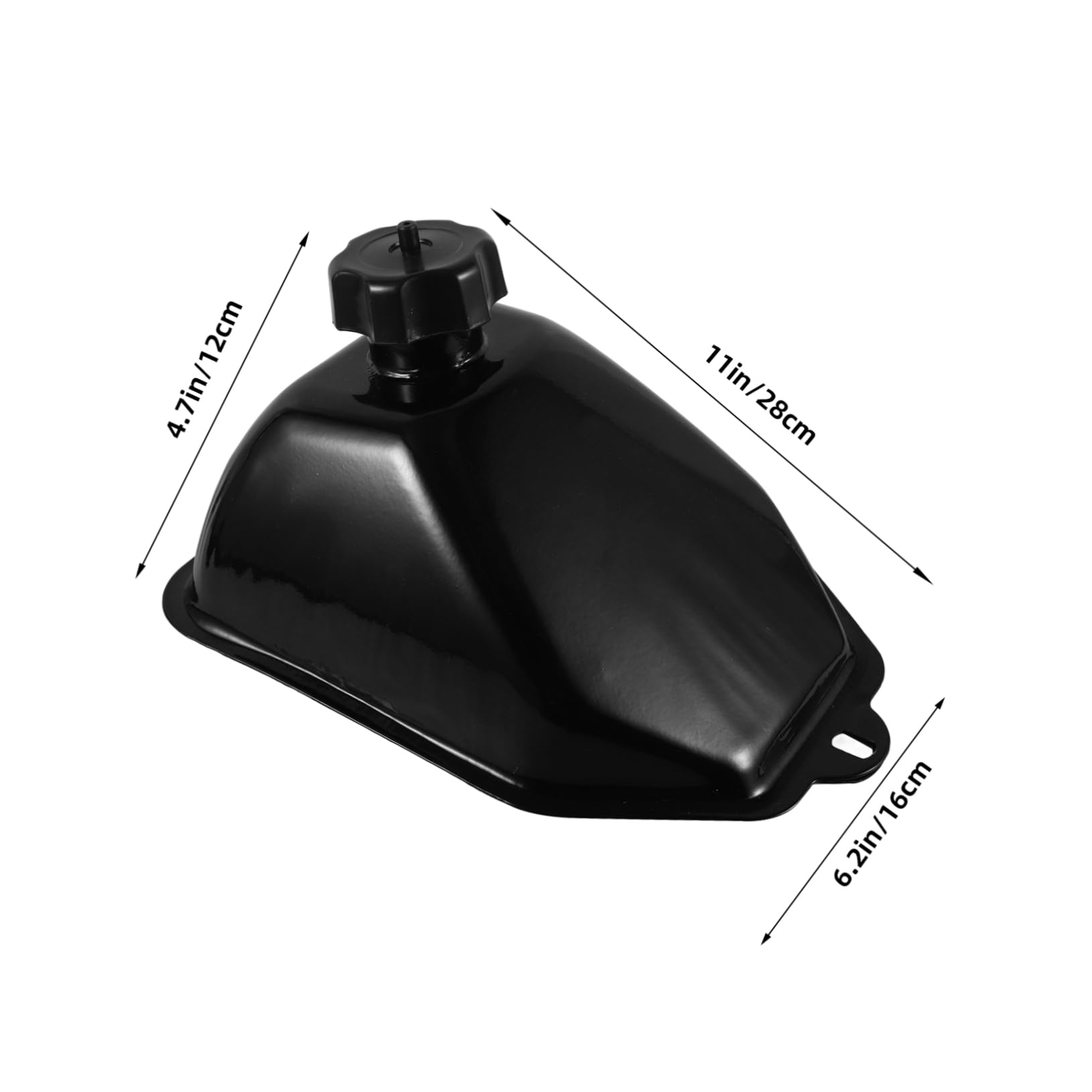 Alipis Tanque de Gasolina Mini 3l Hierro Negro 50 para Atv | Depósito de Repuesto para Motocicleta, Instalación Fácil, Diseño Elegante