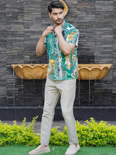Image of Tropical Jungle Art Print Cotton Shirt