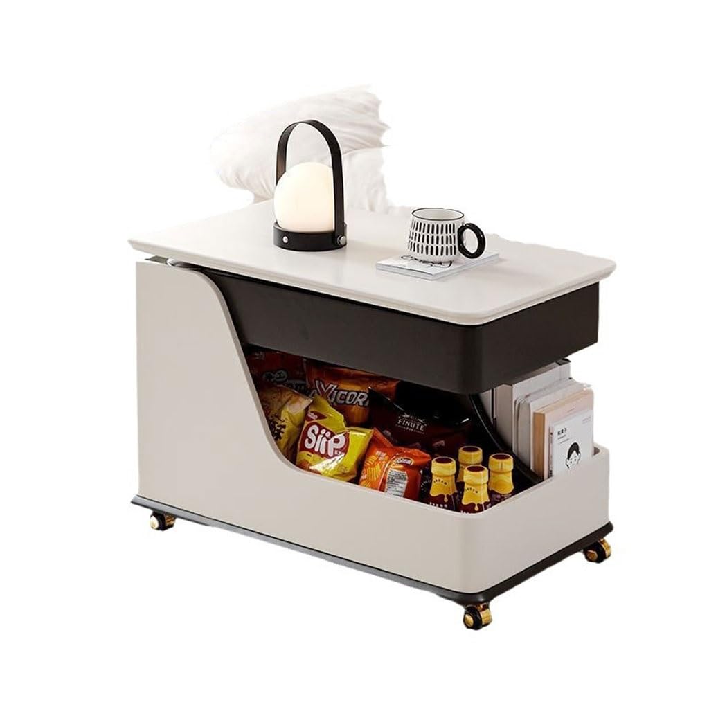 Sofa Movable Trolley Small Coffee Table Simple Small Household Living Room Can Lift Household Sofa Next to A Few Solid Wood Sofas for Living Room(B)