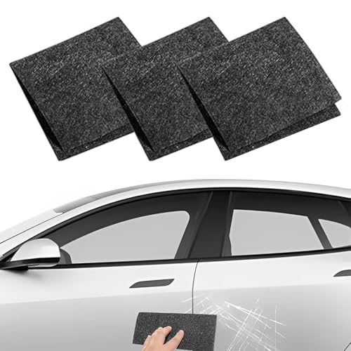 LACHT 3 paños para eliminar arañazos de coche,elimina arañazos, remolinos, manchas de agua y suciedad superficial,paño Nano Sparkle para reparación de pintura de coche, reutilizable y adecuada
