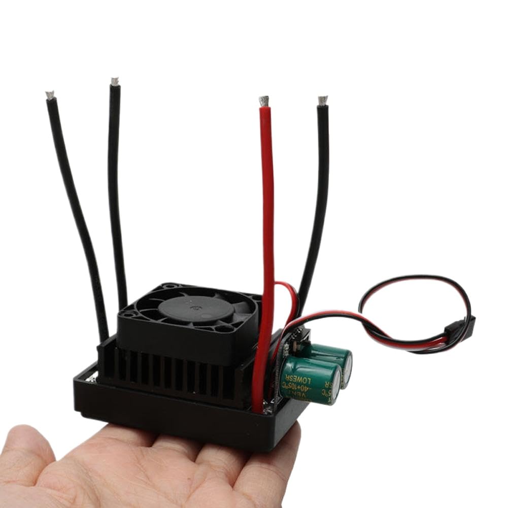 Regolatore di velocità del motore del tosaerba RC 12V 24V 110A ESC spazzolato a doppia via 1000W con ventola di raffreddamento