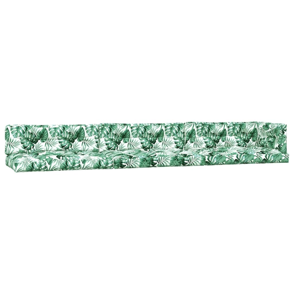 Coussins de palette au motif de feuilles pour embellir votre terrasse | Lot de 7