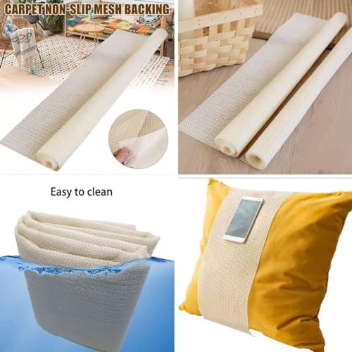 Image of VATTU Anti Slip Rug Carpet Mat Base Fabric Anti Skid Underlay for Home Room Bath Runner | Non-Slip Pad Silicone Anti Slip Sofa Yoga Mat Carpet