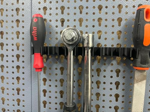 2x Universal Halterung Feilen Stemmeisen Ratschen undd mehr für Küpper Lochwand und Eurolochung 45 mm Eurolochwand wie Tegometall Kreher und Ondis Systemhalter Lochwand Zubehör